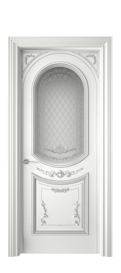 Багет 23 ДО | Белая эмаль патина серебро