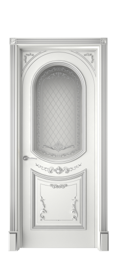 Багет 23 ДО | Белая эмаль патина серебро