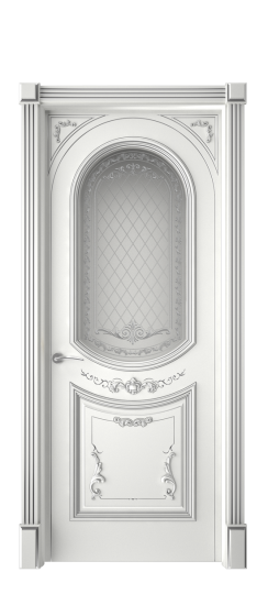 Багет 23 ДО | Белая эмаль патина серебро