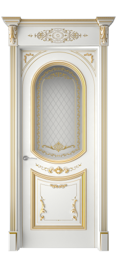 Багет 23 ДО | Белая эмаль патина золото