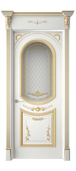 Багет 23 ДО | Белая эмаль патина золото