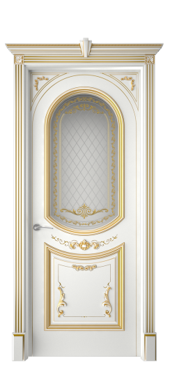 Багет 23 ДО | Белая эмаль патина золото