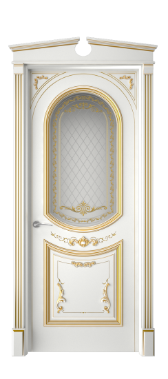 Багет 23 ДО | Белая эмаль патина золото