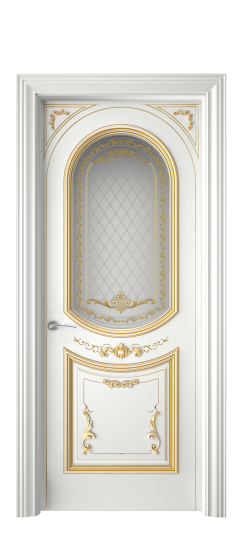 Багет 23 ДО | Белая эмаль патина золото