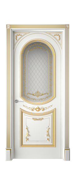 Багет 23 ДО | Белая эмаль патина золото