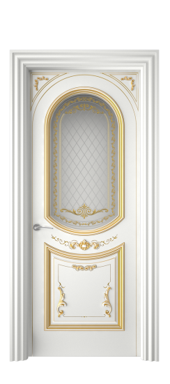 Багет 23 ДО | Белая эмаль патина золото