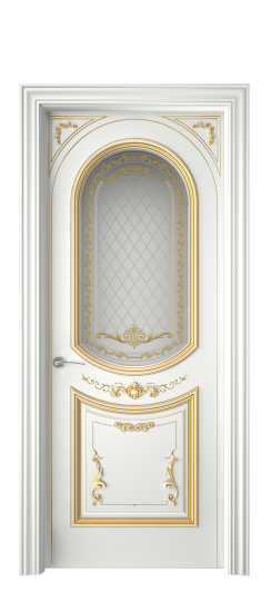 Багет 23 ДО | Белая эмаль патина золото