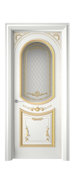 Багет 23 ДО | Белая эмаль патина золото