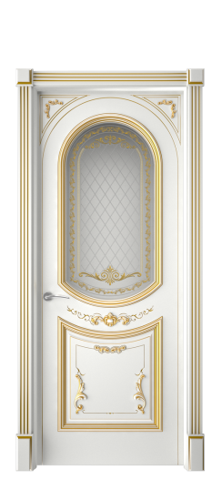 Багет 23 ДО | Белая эмаль патина золото