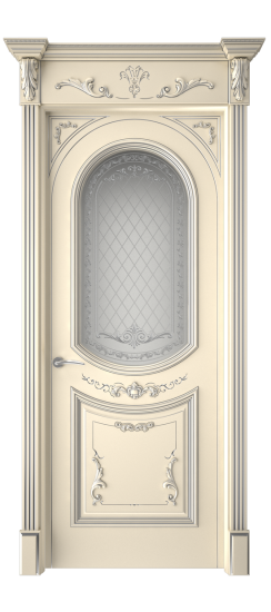 Багет 23 ДО | Слоновая кость патина серебро