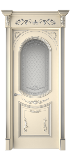 Багет 23 ДО | Слоновая кость патина серебро