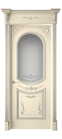 Багет 23 ДО | Слоновая кость патина серебро