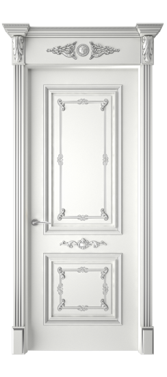 Багет 31 ДГ | Белая эмаль патина серебро