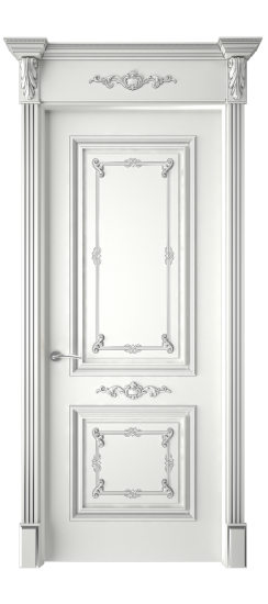 Багет 31 ДГ | Белая эмаль патина серебро