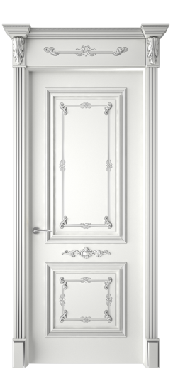 Багет 31 ДГ | Белая эмаль патина серебро