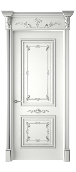 Багет 31 ДГ | Белая эмаль патина серебро