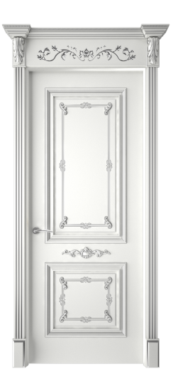 Багет 31 ДГ | Белая эмаль патина серебро