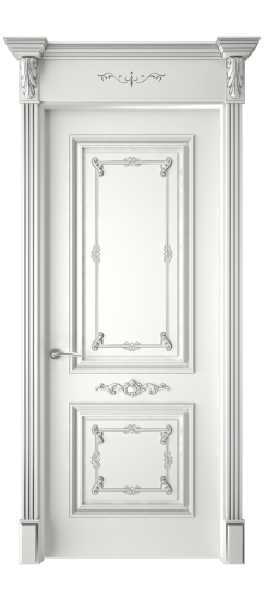 Багет 31 ДГ | Белая эмаль патина серебро