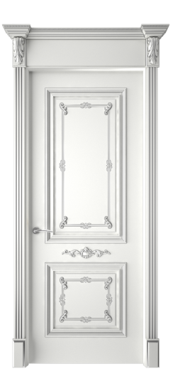 Багет 31 ДГ | Белая эмаль патина серебро