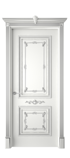 Багет 31 ДГ | Белая эмаль патина серебро