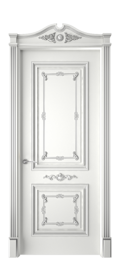 Багет 31 ДГ | Белая эмаль патина серебро