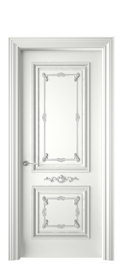 Багет 31 ДГ | Белая эмаль патина серебро