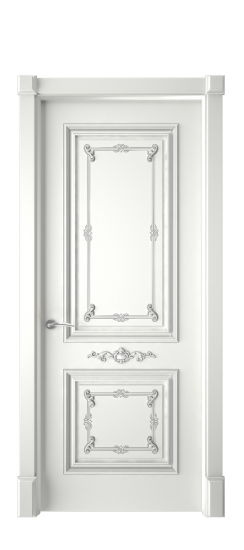 Багет 31 ДГ | Белая эмаль патина серебро