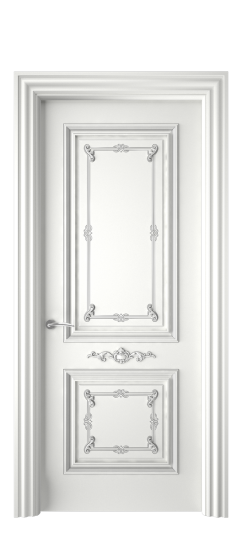 Багет 31 ДГ | Белая эмаль патина серебро