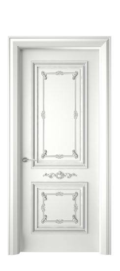 Багет 31 ДГ | Белая эмаль патина серебро