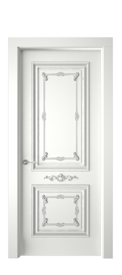 Багет 31 ДГ | Белая эмаль патина серебро