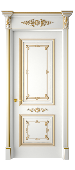 Багет 31 ДГ | Белая эмаль патина золото