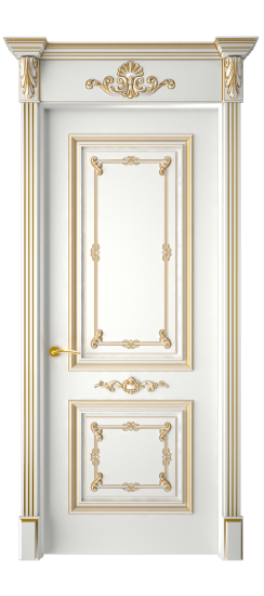 Багет 31 ДГ | Белая эмаль патина золото