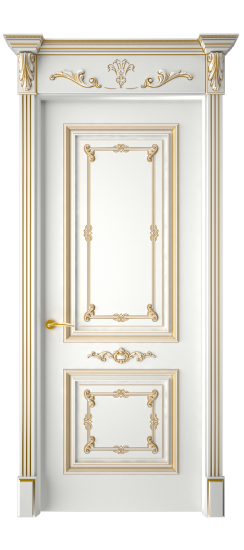 Багет 31 ДГ | Белая эмаль патина золото