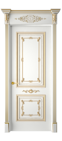 Багет 31 ДГ | Белая эмаль патина золото