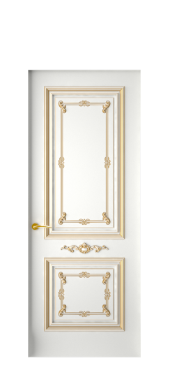 Багет 31 ДГ | Белая эмаль патина золото