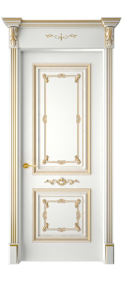 Багет 31 ДГ | Белая эмаль патина золото