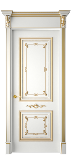 Багет 31 ДГ | Белая эмаль патина золото