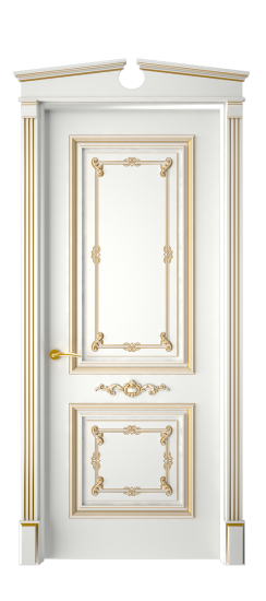 Багет 31 ДГ | Белая эмаль патина золото