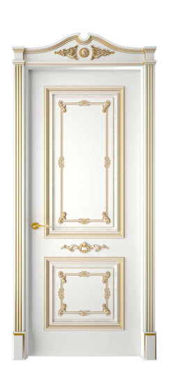 Багет 31 ДГ | Белая эмаль патина золото