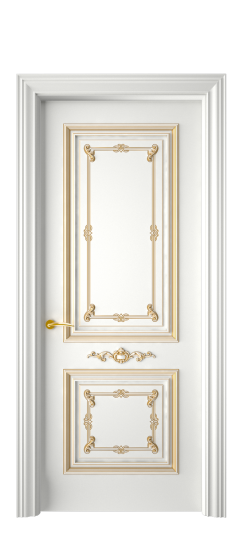 Багет 31 ДГ | Белая эмаль патина золото