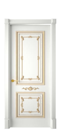 Багет 31 ДГ | Белая эмаль патина золото