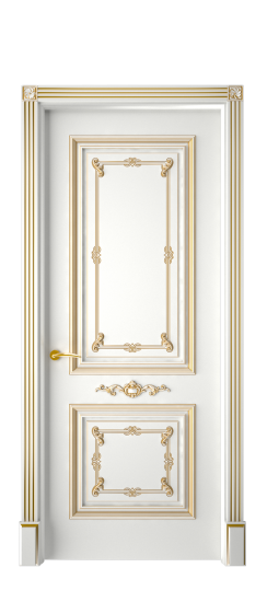 Багет 31 ДГ | Белая эмаль патина золото