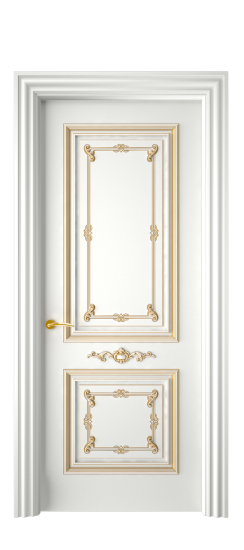 Багет 31 ДГ | Белая эмаль патина золото