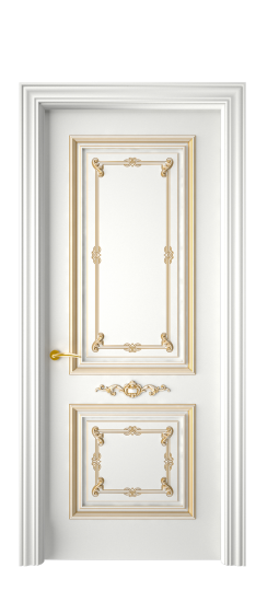 Багет 31 ДГ | Белая эмаль патина золото