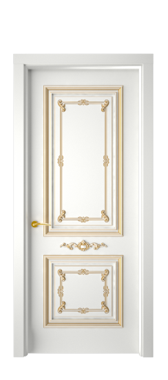 Багет 31 ДГ | Белая эмаль патина золото