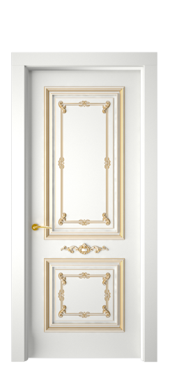 Багет 31 ДГ | Белая эмаль патина золото