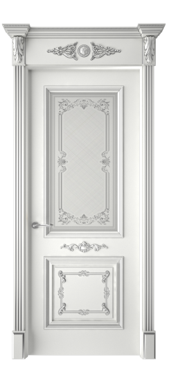 Багет 31 ДО | Белая эмаль патина серебро