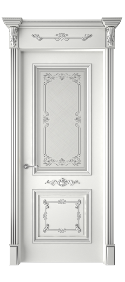 Багет 31 ДО | Белая эмаль патина серебро