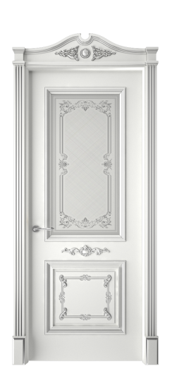 Багет 31 ДО | Белая эмаль патина серебро