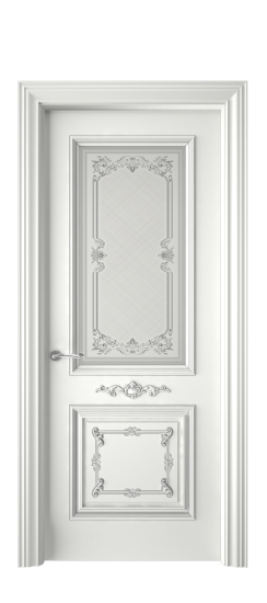 Багет 31 ДО | Белая эмаль патина серебро